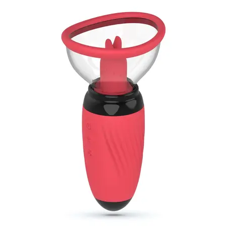 Crushious Scarlet intimni stimulator sa vakuumom i vibracijom, crveni, 14,6 cm