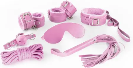 Dungeons and Maidens osmodelni komplet bondage opreme u roze boji, podesivi set