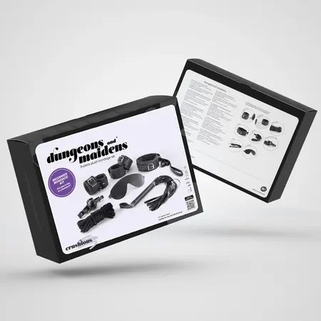 Dungeons and Maidens crni podesivi senzorni bondage set od 8 delova
