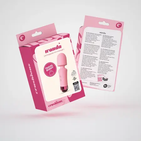 Crushious Wanda Mini punjivi masažer roze 12.5cm USB