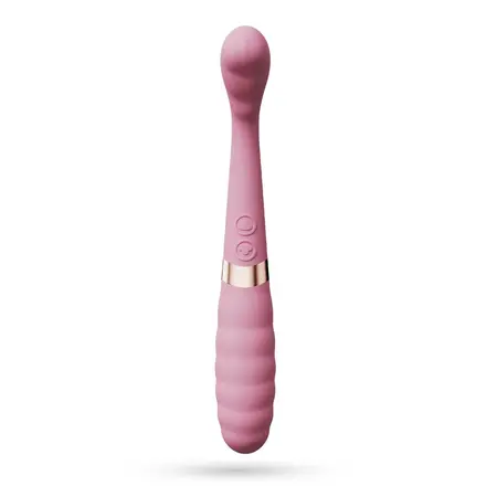 Crushious Pixie fleksibilni vibrator sa dva kraja roze 20cm