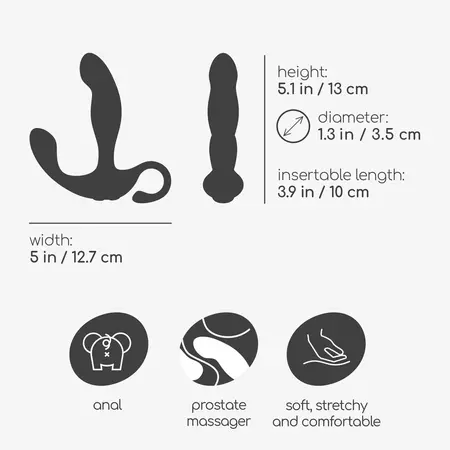 Crushious Loki Black punjivi masažer prostate sa daljinskim upravljačem