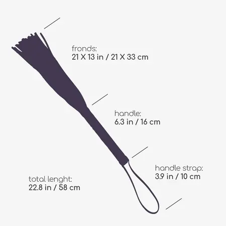 Crushious Floggy crni flogger od PU kože 58cm