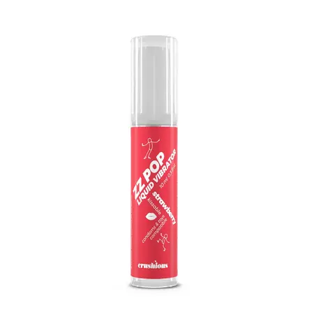 ZZ Pop Kissable tečni vibrirajući gel sa ukusom jagode 10ml, senzacija sa ukusom