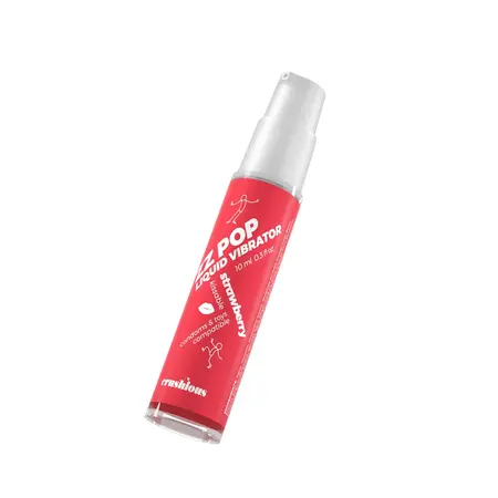 ZZ Pop Kissable tečni vibrirajući gel sa ukusom jagode 10ml, senzacija sa ukusom