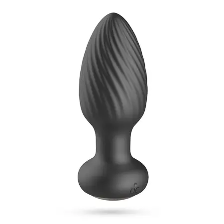 Crushious Twister rotirajući analni čep crni sa daljinskim upravljačem, 9.8 cm