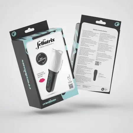 Crushious Fellatrix rotirajući intimni uređaj beli 21cm USB vodootporan
