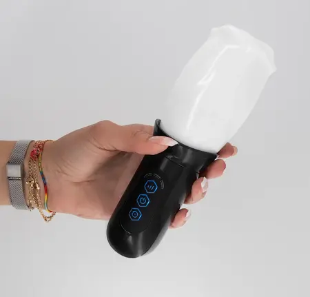Crushious Fellatrix rotirajući intimni uređaj beli 21cm USB vodootporan