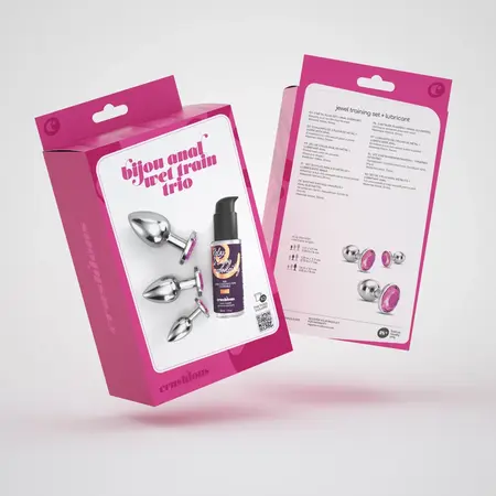 Crushious Bijou Pink Set - Trio of Metal Jewel Intimate Plugs, 3 Sizes