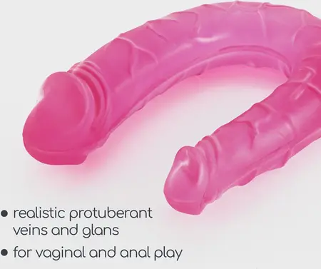 Crushious Deep Diver Set - Double-Ended Flexible Model with Anal Lubricant 50ml Pink