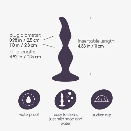 Crushious The Claw crni silikonski analni čep sa vakuumskim postoljem 11 cm