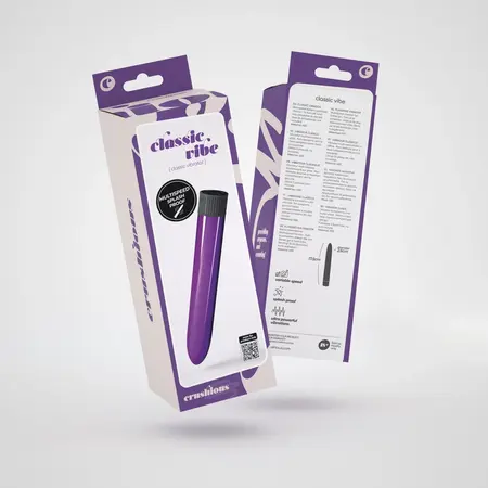 Crushious Classic Vibe vibrator ljubičasti 17.5 cm tanak dizajn