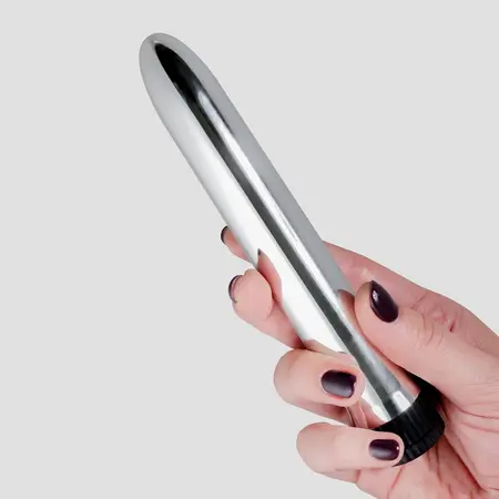 Crushious Classic Vibe Silver metalik intimni masažer 17.5cm