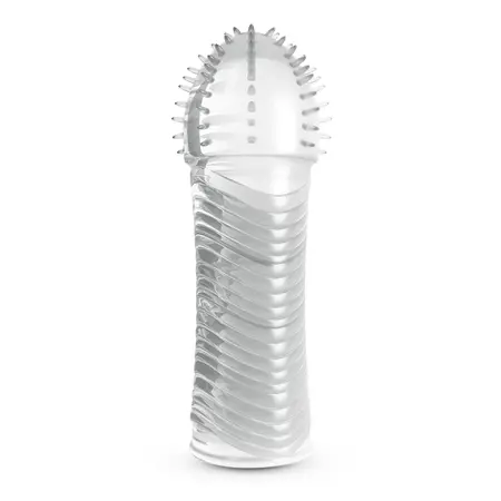 Crushious Ribbed navlaka za intimno poboljšanje providna 15.5cm