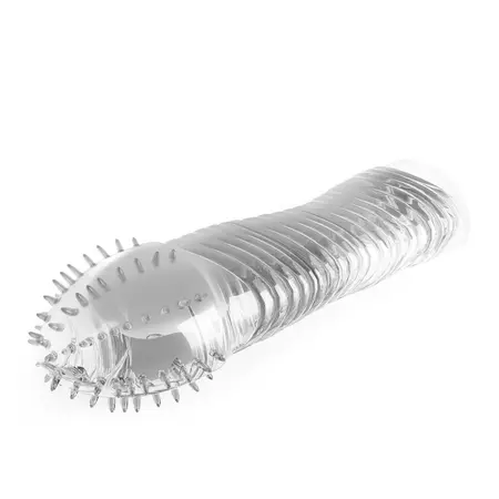 Crushious Ribbed navlaka za intimno poboljšanje providna 15.5cm