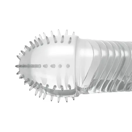 Crushious Ribbed navlaka za intimno poboljšanje providna 15.5cm