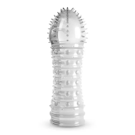 Crushious Dotted providna reljefna navlaka za penis 15.5cm