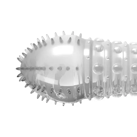 Crushious Dotted providna reljefna navlaka za penis 15.5cm