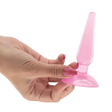 Crushious Jolly Pink, kompaktni silikonski analni čep sa usisnom bazom