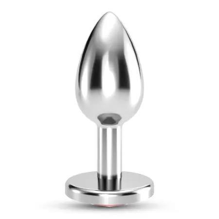 Crushious Bijou Large crveni metalni analni čep sa ukrasnim kristalom 8cm