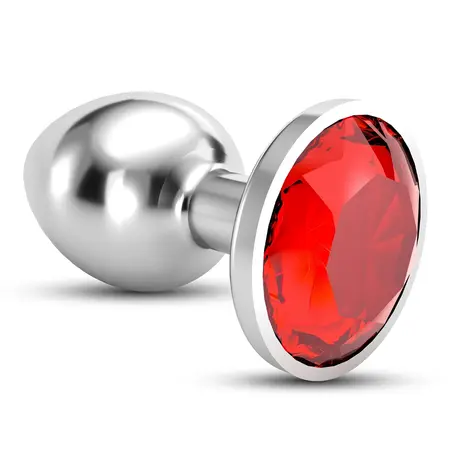 Crushious Bijou Anal Jewel Plug Medium Red - Elegant Metal Accessory 7cm