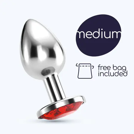 Crushious Bijou Anal Jewel Plug Medium Red - Elegant Metal Accessory 7cm