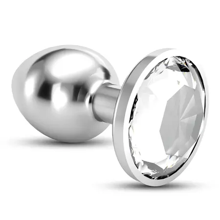 Crushious Bijou Intimate Jewelry Plug Medium Clear 7cm Metal Plug