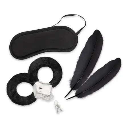 Lover's Dream Starter Set četvorodelni crni komplet bondage opreme