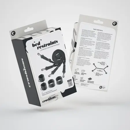 Sportsheets univerzalni sistem za vezivanje za krevet, crni sa podesivim trakama