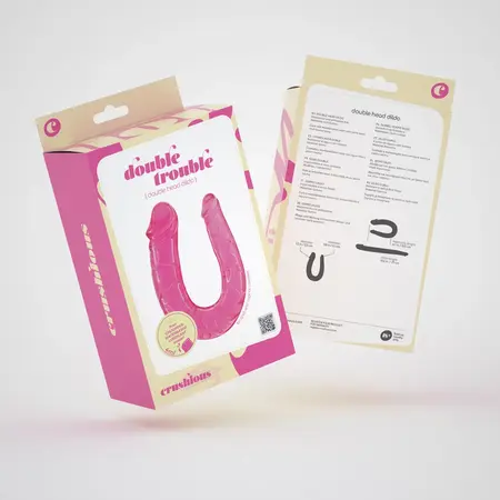 Crushious Double Trouble Flexible Dual-Ended Model 27cm Pink