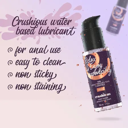 Crushious lubrikant na bazi vode 50ml, nežna formula, analna nega, sigurnosni zatvarač
