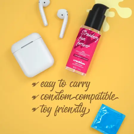 Crushious lubrikant na bazi vode sa ukusom jagode 50ml, nežna aroma, praktičan za putovanja