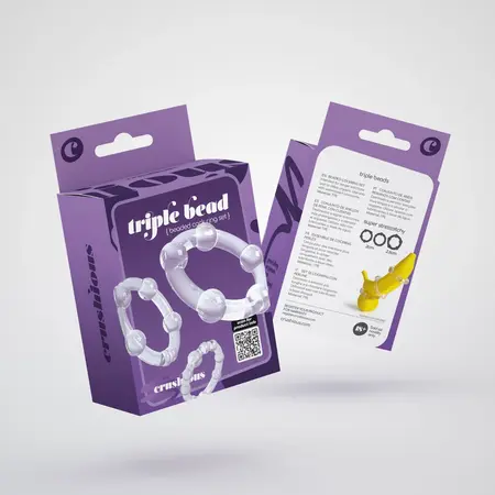 NMC Triple Bead set intimnih prstenova providni, fleksibilni u 3 veličine