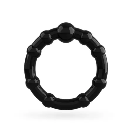 Triple Bead Performance Ring Set Black by Triple Bead - 3 Sizes, Textured Surface