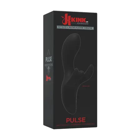 Doc Johnson Pulse silikonski intimni stimulator sa 4 motora u crnoj boji, fleksibilni model za stimulaciju više zona