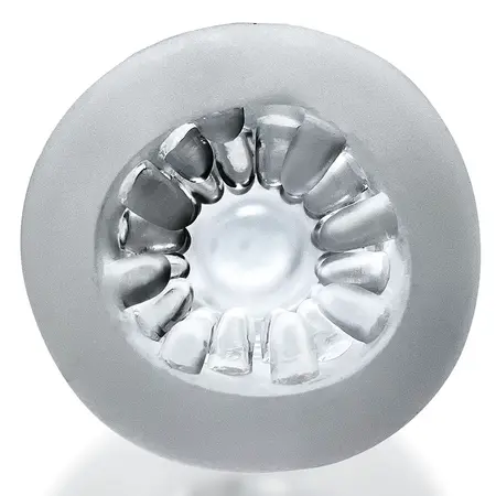 Hunkyjunk Jackt Nubby Ribbed intimni trenažer Clear Ice Large
