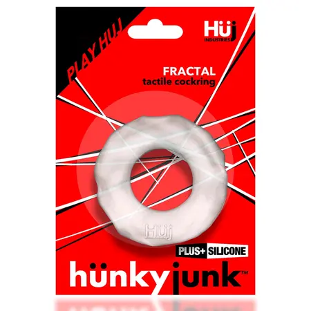 Hunkyjunk Fractal Tactile Ring Clear Ice, fleksibilni Plus+Silicone sistem