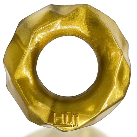 Hunkyjunk Fractal Bronze Comfort Fit Stretch Ring Plus+SILICONE