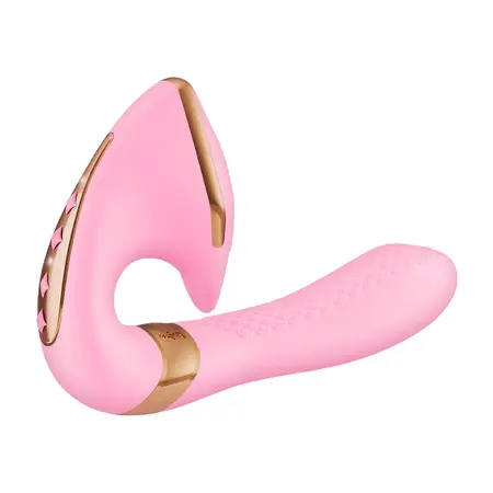 SOYO vibrator u nežno roze boji sa dvostrukom komorom, preciznom kontrolom i od vrhunskog silikona