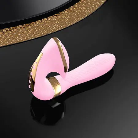 SOYO vibrator u nežno roze boji sa dvostrukom komorom, preciznom kontrolom i od vrhunskog silikona