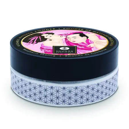Bijoux Indiscrets puder za telo sa ukusom maline i aplikatorom od perja 75g