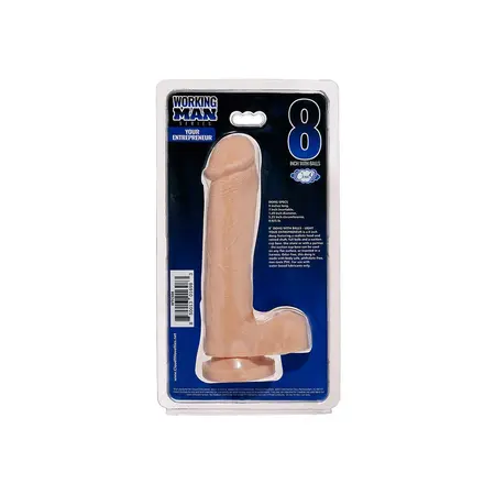 Working Man Your Entrepreneur PVC dildo od 20 cm sa vakuum postoljem bež