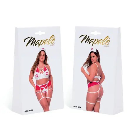 Mapale kostim medicinske sestre set 3/4X sa gornjim delom sa žicom i seksi dodacima