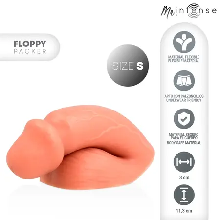 MR INTENSE Floppy S silikonski anatomski peker u boji kože, kompaktna veličina