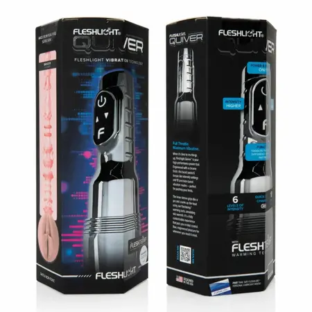 Fleshlight Quiver vibrirajuća intimna mašina sa sistemom grejanja, crna