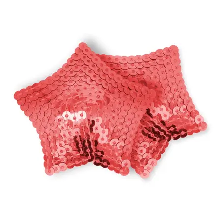 OHMAMA Red Star Sequin Self-Adhesive Reusable Decorative Covers
