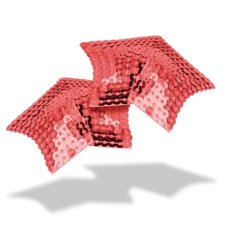 OHMAMA Red Star Sequin Self-Adhesive Reusable Decorative Covers