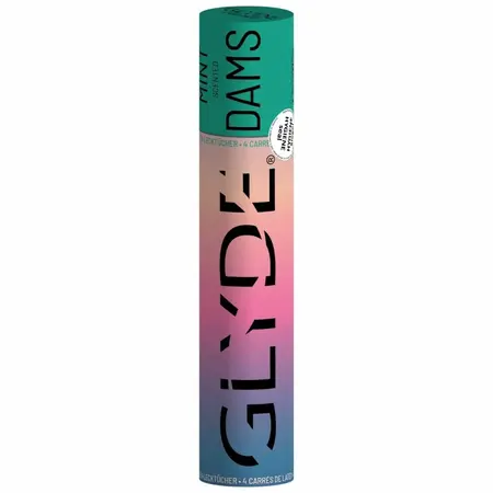 GLYDE Sheer Glyde Mint zaštitne folije od lateksa 4 komada za sigurnu zaštitu dimenzija 25x15cm