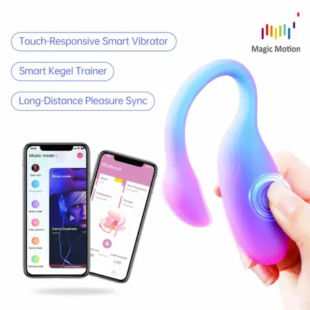 Magic Motion Magic Flamingo Max App-Controlled Vibrating Egg Blue 3.3×7.1×10.9cm