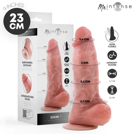 MR INTENSE Spencer Medium Silicone Model 23 cm with Suction Cup, Black